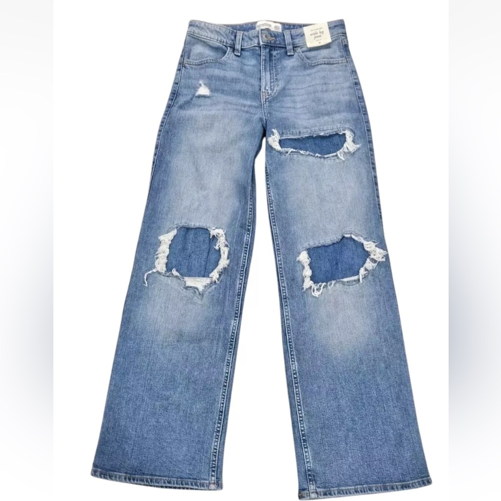 Abercrombie Kids Distressed Blue Jeans
